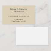 Humble, respektable Visitenkarte (Vorne/Hinten)