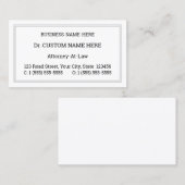 Humble, Schlichte Anwaltskarte Visitenkarte (Vorne/Hinten)