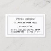 Humble, Schlichte Anwaltskarte Visitenkarte (Vorderseite)