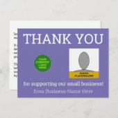 Humble Small Business "DANK YOU" Postcard Postkarte (Vorne/Hinten)