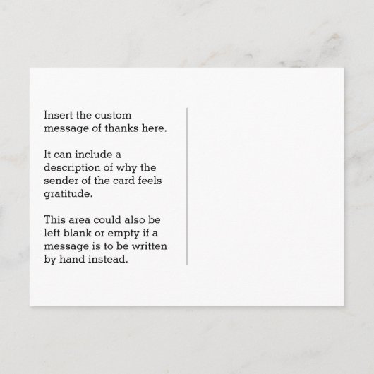 Humble Small Business "DANK YOU" Postcard Postkarte (Rückseite)