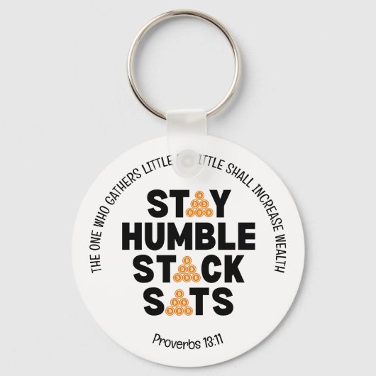 HUMBLE STACK SATS Crypto bleibe Schlüsselanhänger (Vorderseite)