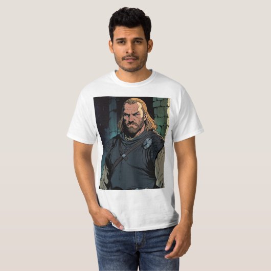 Humble Stärke: Sandor Clegane den Bauernschwarzen  T-Shirt (Vorne ganz)