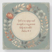 Humble Wreath Anpassbare Bibelverse Steinuntersetzer (Vorderseite)