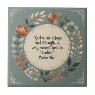 Humble Wreath Bible Verse anpassbar Fliese