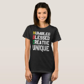 Humbled Blessed Creative Unique For Pride African T-Shirt (Vorne ganz)