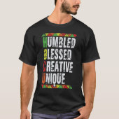 Humbled Blessed Creative Unique HBCU Students Blac T-Shirt (Vorderseite)