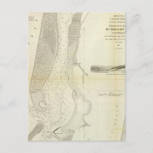 Humboldt Bay, Kalif Postkarte (Vorderseite)