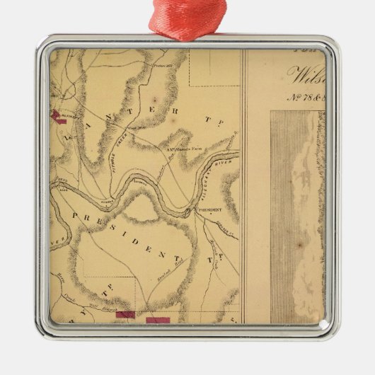 Humboldt-Bergbau u. Hinweis Co Silbernes Ornament (Vorne)