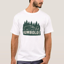 Humboldt Bigfoot-Sattelschlepper & Wald-Silhouette T-Shirt