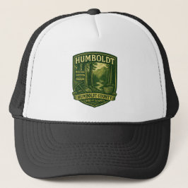 Humboldt County “Land der Riesen” Vintage-Abzeiche Truckerkappe