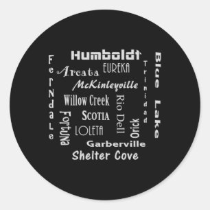 Humboldt County Runder Aufkleber