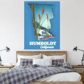 Humboldt-Kalifornien-Karte Leinwanddruck (Insitu (Schlafzimmer))