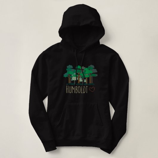 Humboldt-Landkreis California Redwoods Forest Tree Hoodie (Design vorne)