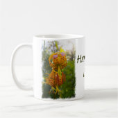Humboldt Lilies Sunburst auf Weiß Kaffeetasse (Links)