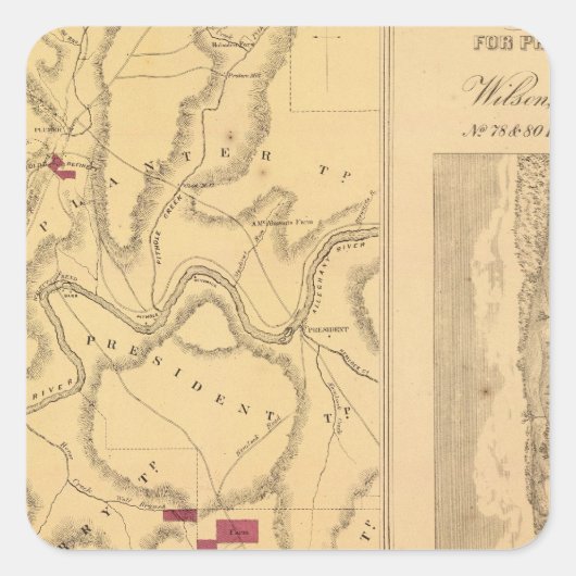 Humboldt Mining & Ref Co Quadratischer Aufkleber (Vorderseite)