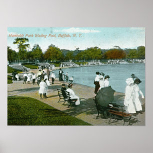 Humboldt-Park, Büffel, NY Vintag Poster