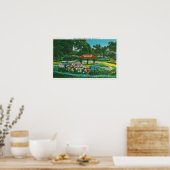Humboldt Park Floral Emblem View Poster (Küche)