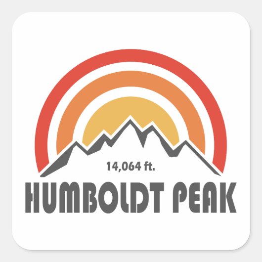 Humboldt Peak Quadratischer Aufkleber (Vorderseite)
