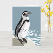 Humboldt Penguin Greetings Card Karte (Gelbe Blume)