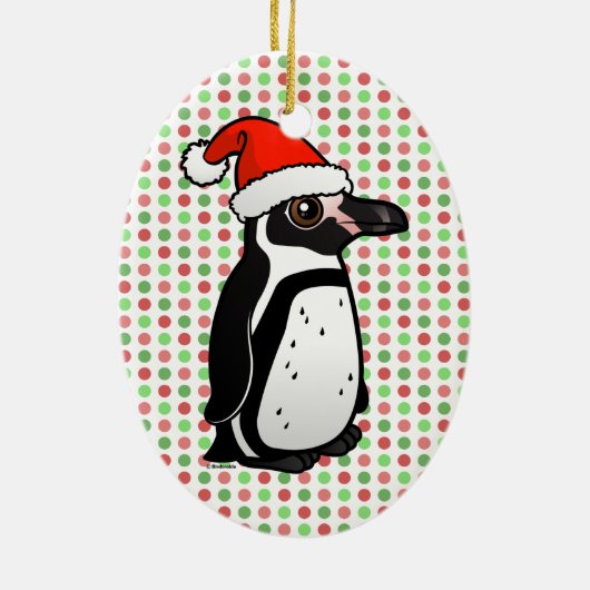 Humboldt Penguin Santa Keramik Ornament (Hinten)