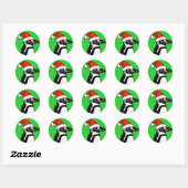 Humboldt Penguin Santa Runder Aufkleber (Blatt)