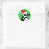 Humboldt Penguin Santa Runder Aufkleber (Tasche)
