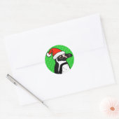 Humboldt Penguin Santa Runder Aufkleber (Umschlag)