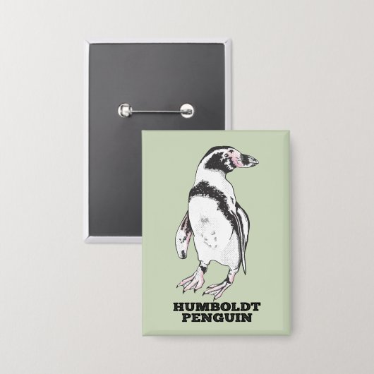 Humboldt-Pinguin Button (Vorderseite/Rückseite)