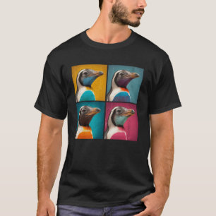 Humboldt Pinguin Pop Illustration Farbiges Tier T-Shirt
