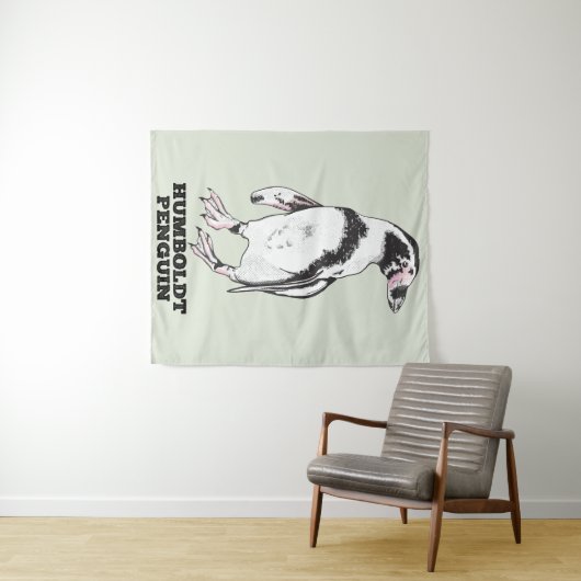 Humboldt-Pinguin Wandteppich (Beispiel (Horizontal))