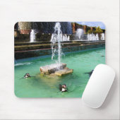 Humboldt-Pinguine und Brunnen Mousepad (Mit Mouse)
