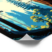 Humboldt Redwoods California Travel Art Vintag Poster (Ecke)