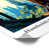 Humboldt Redwoods Staat Park Illustration Poster (Ecke)