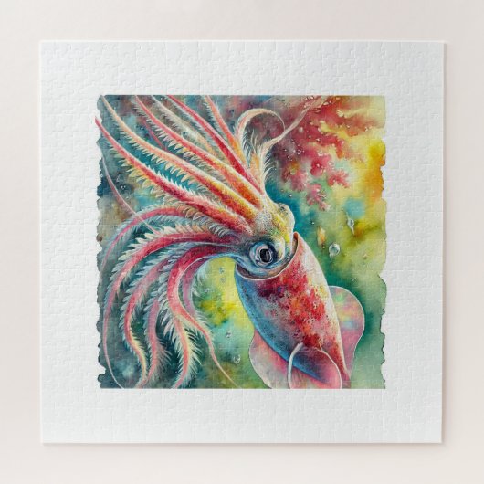 Humboldt squid 240824AREF112 - Watercolor Puzzle (Horizontal)