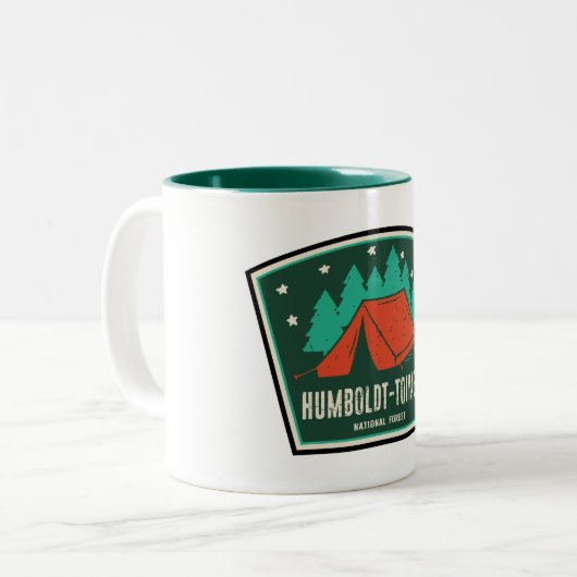 Humboldt-Toiyabe-Camping Zweifarbige Tasse (Vorderseite Links)