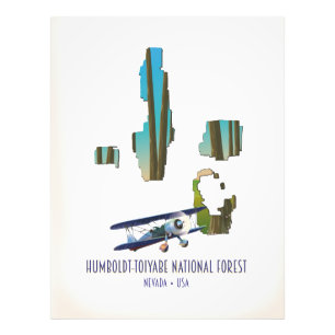 Humboldt-toiyabe-Nationalwald Nevada Karte Fotodruck