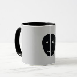 Humbot-Design mit grauer Rückseite Tasse