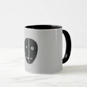 Humbot-Design mit grauer Rückseite Tasse (VorderseiteRechts)
