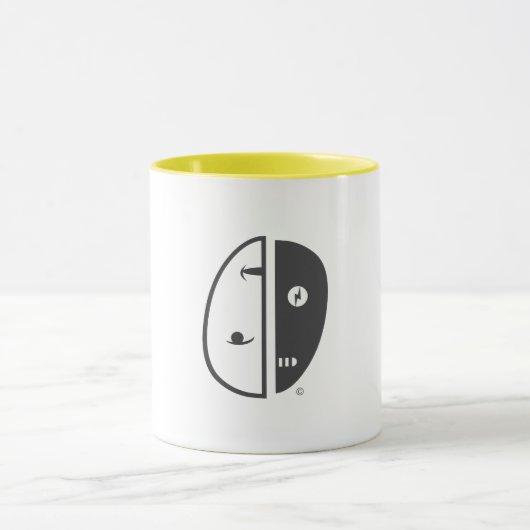 Humbot Glitch Logo Design. Tasse (Zentrum)