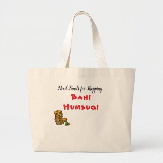 Humbug Sarcastic Large Tote Tasche (Vorne)