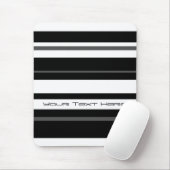 Humbug Stripe "Dein Text" - vertikal Mousepad (Mit Mouse)