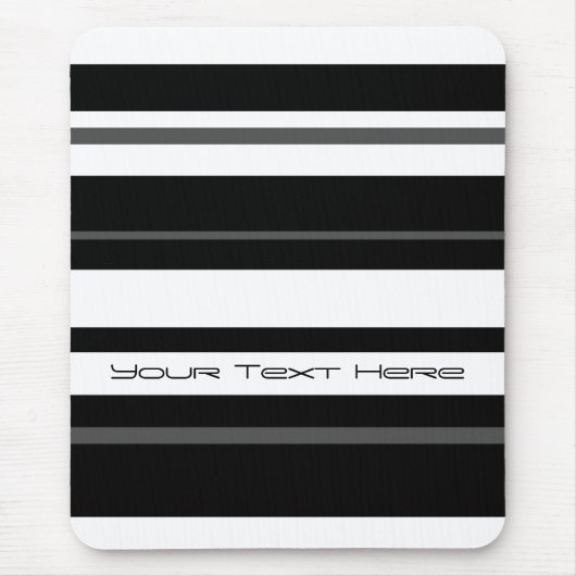 Humbug Stripe "Dein Text" - vertikal Mousepad (Vorne)