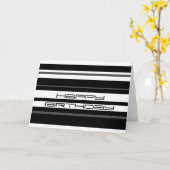 Humbug Stripe "Happy Birthday" Grüße Karte (Gelbe Blume)