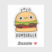 Humburger Funny Humming Burger Pub Aufkleber (Blatt)