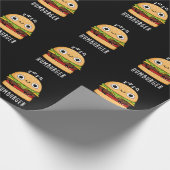 Humburger Funny Humming Burger Pun Dark BG Geschenkpapier (Ecke)