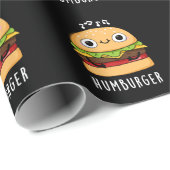 Humburger Funny Humming Burger Pun Dark BG Geschenkpapier (Rolleneckpunkt)