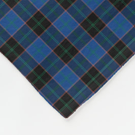 Hume Clan Royal Blue und Black Tartan Fleecedecke