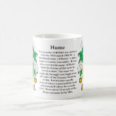 Hume, der Ursprung, die Bedeutung und das Wappen Kaffeetasse (Mittel)