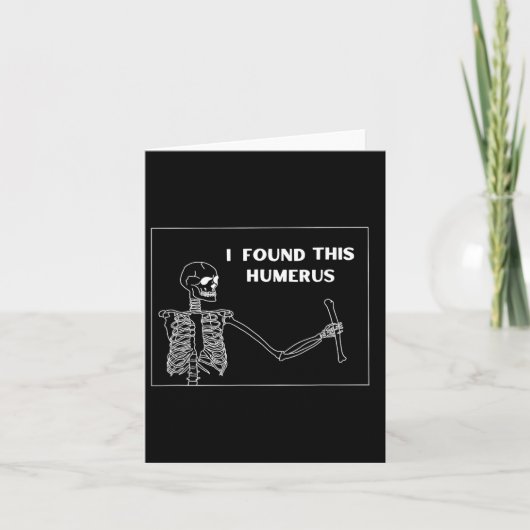 Humerus Skeleton - Fun Halloween Uni Karte (Vorderseite)